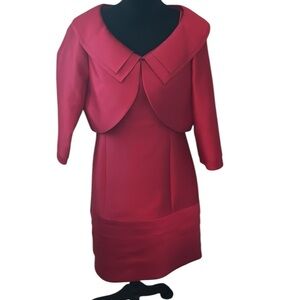 Rickie Freeman for Teri Jon Red Long Sleeve Dress
